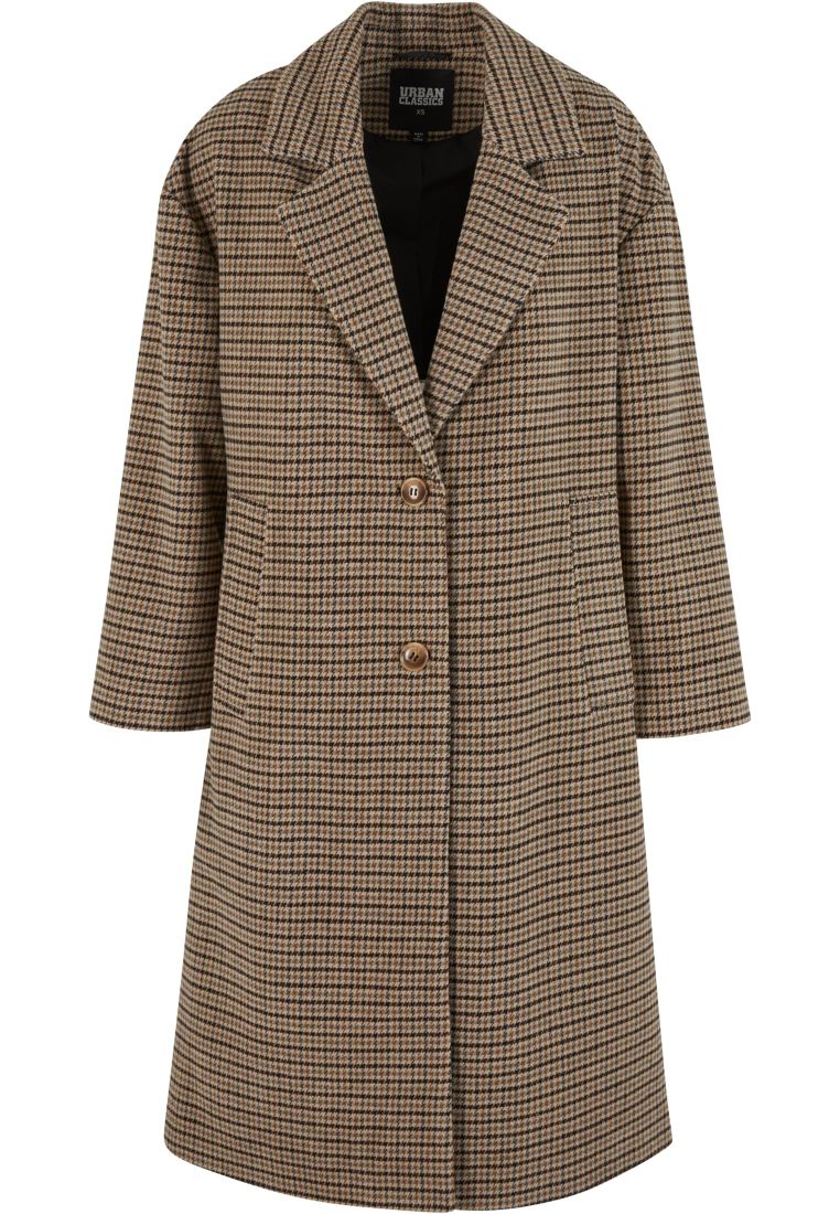 Ladies Oversized Plaid Coat -  - TTUTB7070 - 2