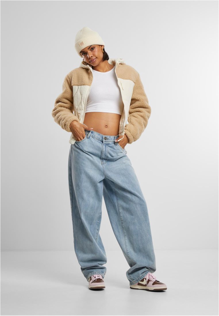 Ladies Sherpa Crinkle Nylon Mix Jacket - - TTUTB7071 - 306