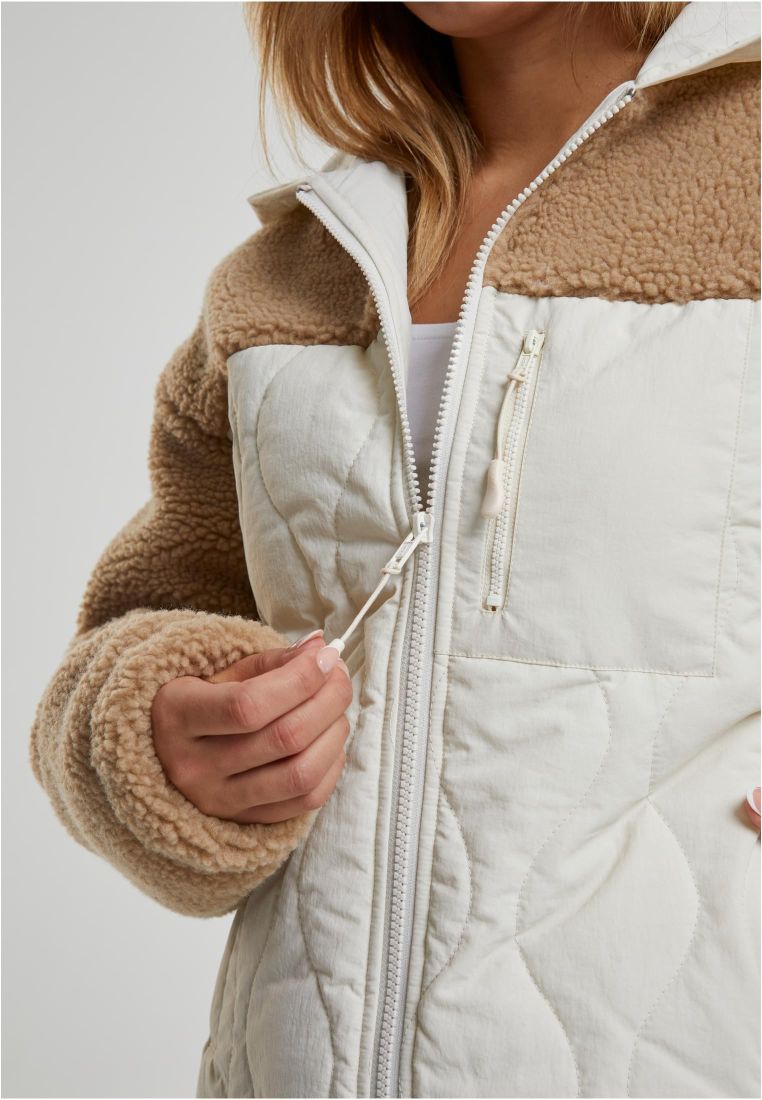 Ladies Sherpa Crinkle Nylon Mix Jacket - - TTUTB7071 - 38