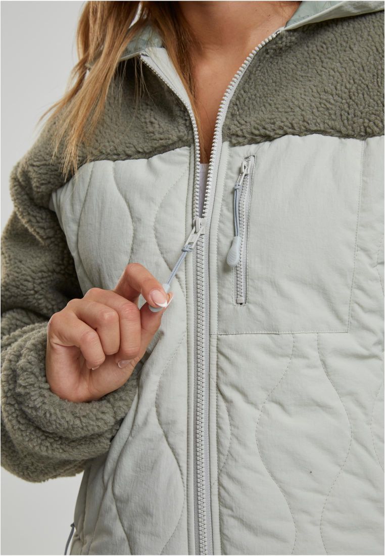 Ladies Sherpa Crinkle Nylon Mix Jacket - - TTUTB7071 - 578