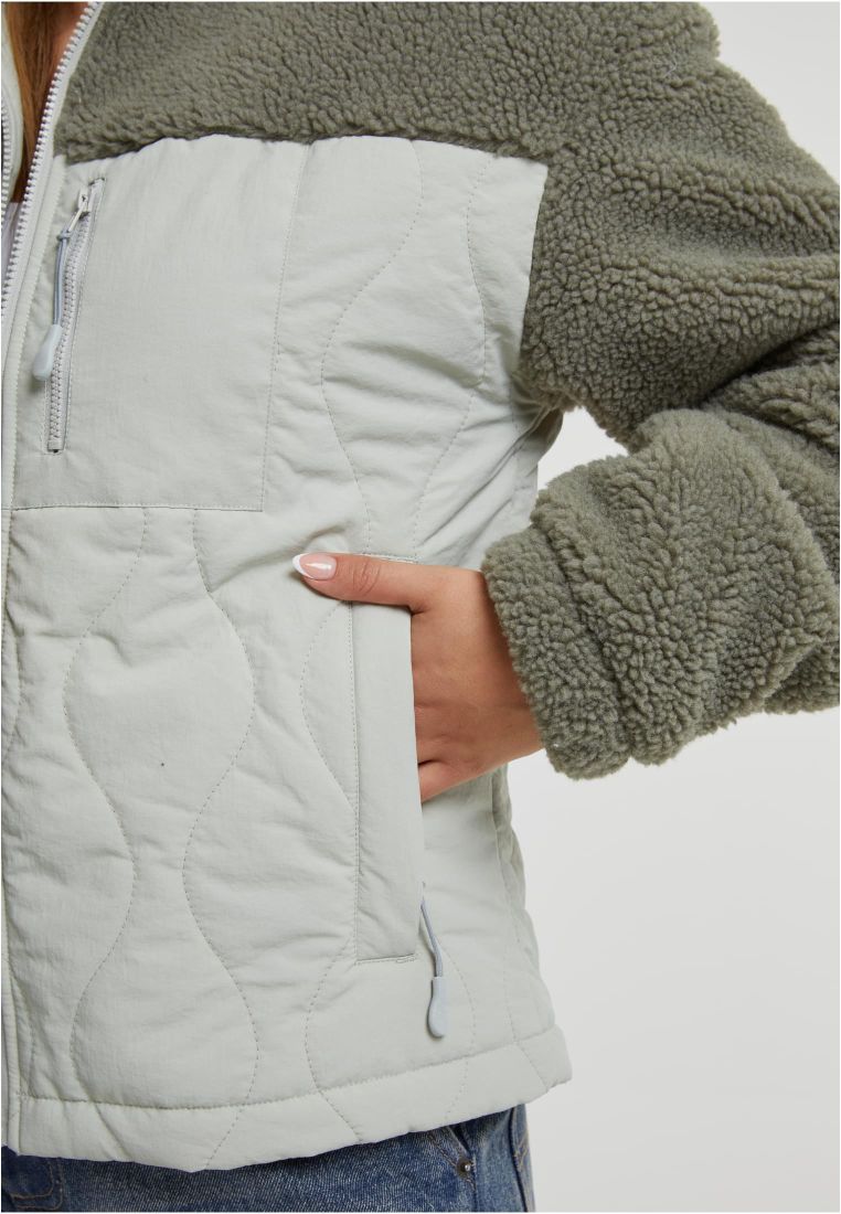 Ladies Sherpa Crinkle Nylon Mix Jacket - - TTUTB7071 - 579