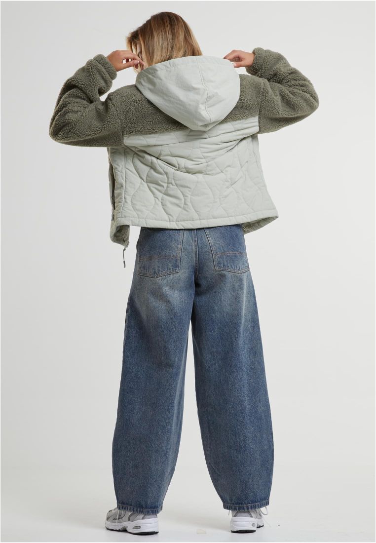 Ladies Sherpa Crinkle Nylon Mix Jacket - - TTUTB7071 - 580