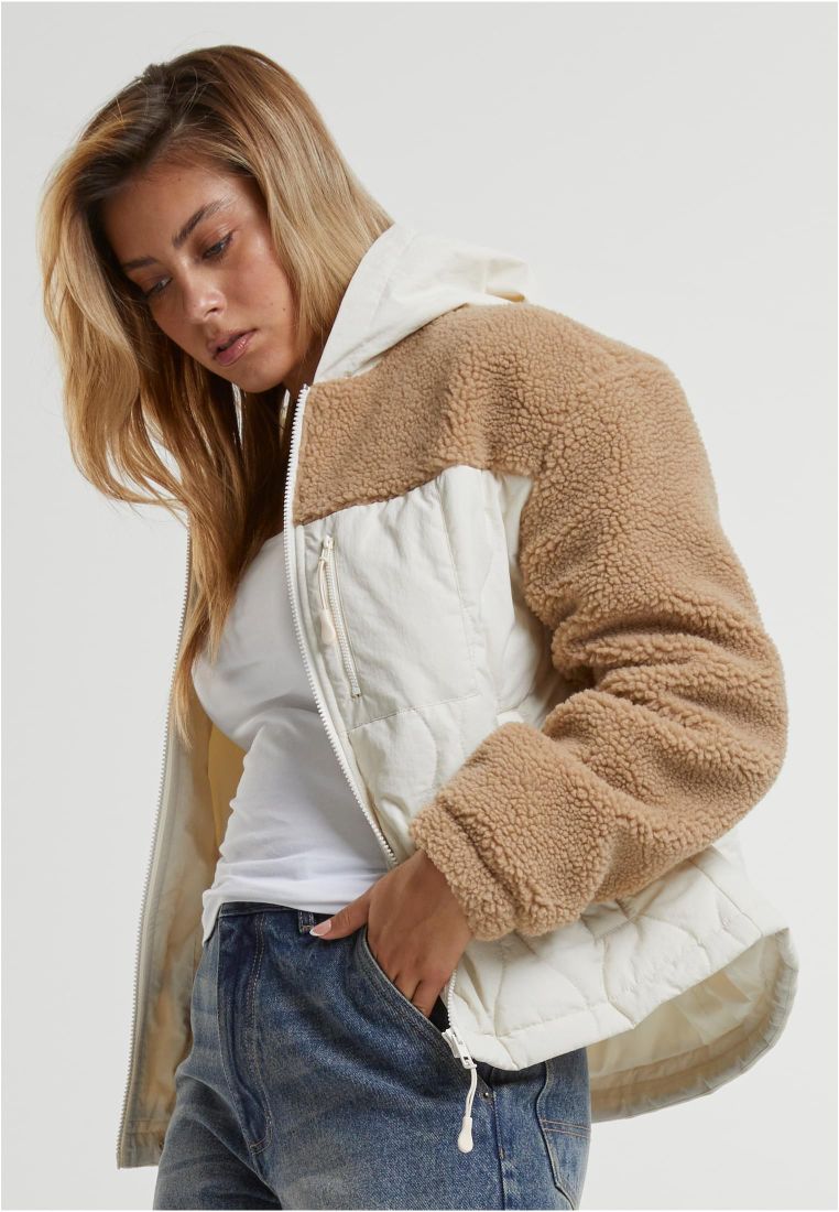 Ladies Sherpa Crinkle Nylon Mix Jacket - - TTUTB7071 - 35