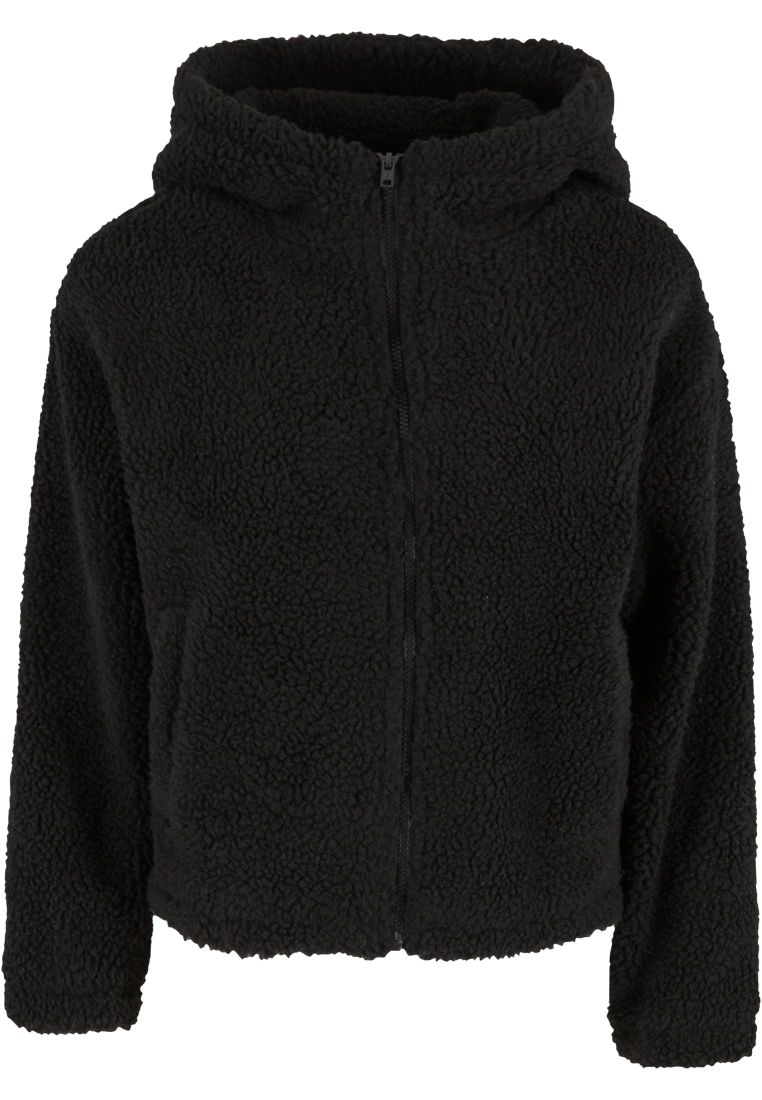 Ladies Short Hooded Sherpa Jacket - - TTUTB7072 - 2