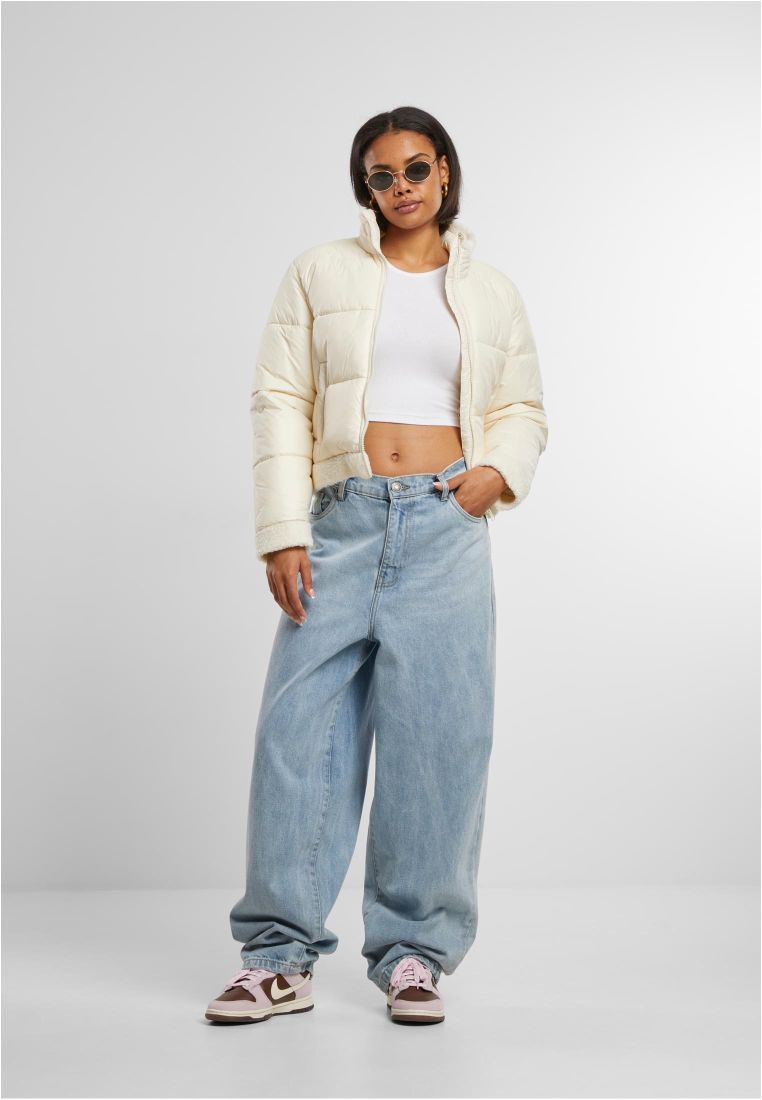 Ladies Recycled Shiny Puffer Sherpa Jack - Ladies Jackets - TTUTB7074 - 307