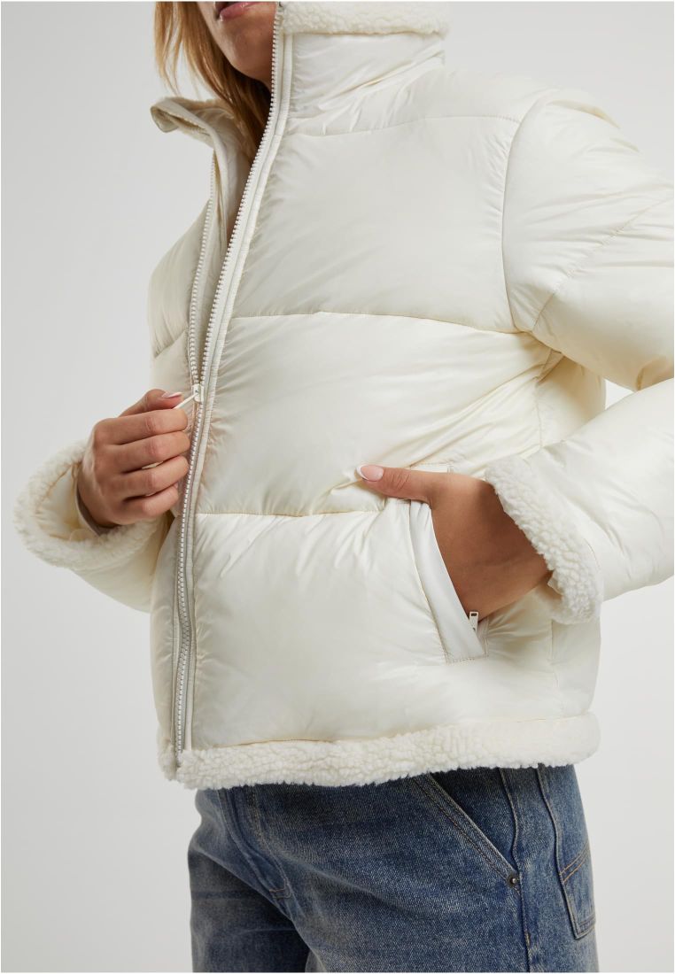 Ladies Recycled Shiny Puffer Sherpa Jack - Ladies Jackets - TTUTB7074 - 308