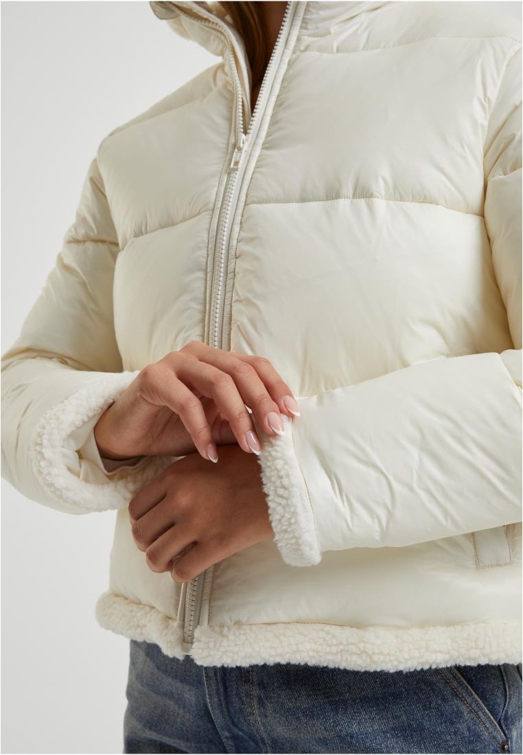 Ladies Recycled Shiny Puffer Sherpa Jack - Ladies Jackets - TTUTB7074 - 309