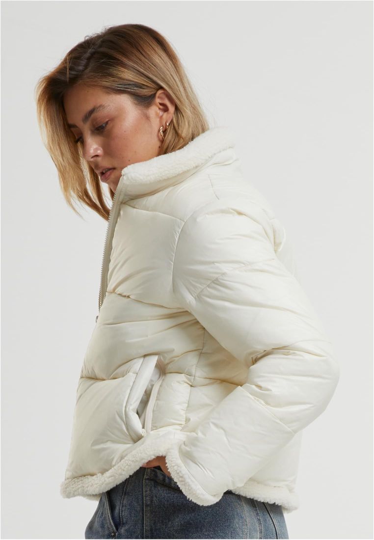 Ladies Recycled Shiny Puffer Sherpa Jack - Ladies Jackets - TTUTB7074 - 305