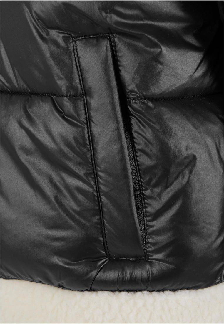 Ladies Recycled Shiny Puffer Sherpa Jack - Ladies Jackets - TTUTB7074 - 7