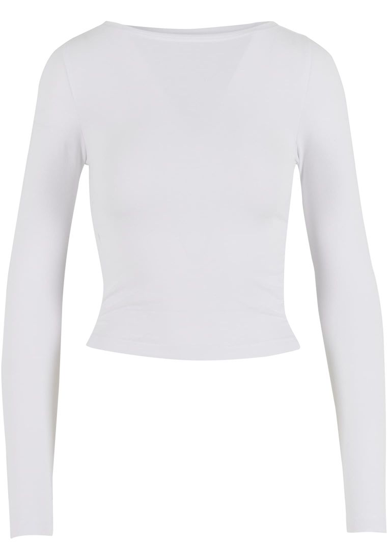 Ladies Ruffled Super Slim Longsleeve 2-P - - TTUTB7088A - 308