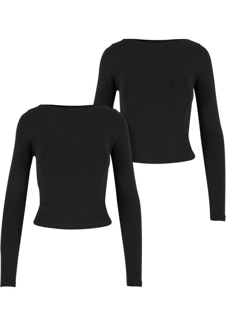 Ladies Ruffled Super Slim Longsleeve 2-P - - TTUTB7088A - 577