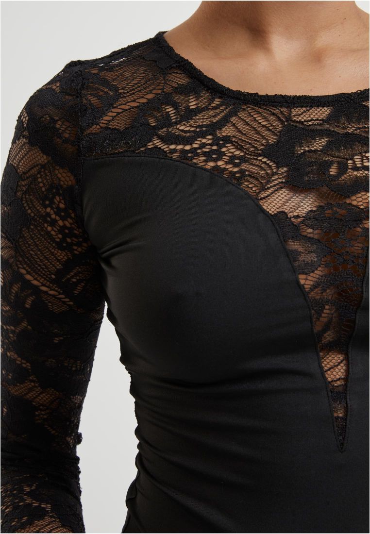 Ladies Round Neck Lace Body - - TTUTB7089 - 8