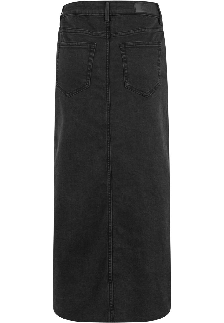 Ladies High Slit Denim Skirt - - TTUTB7092 - 8