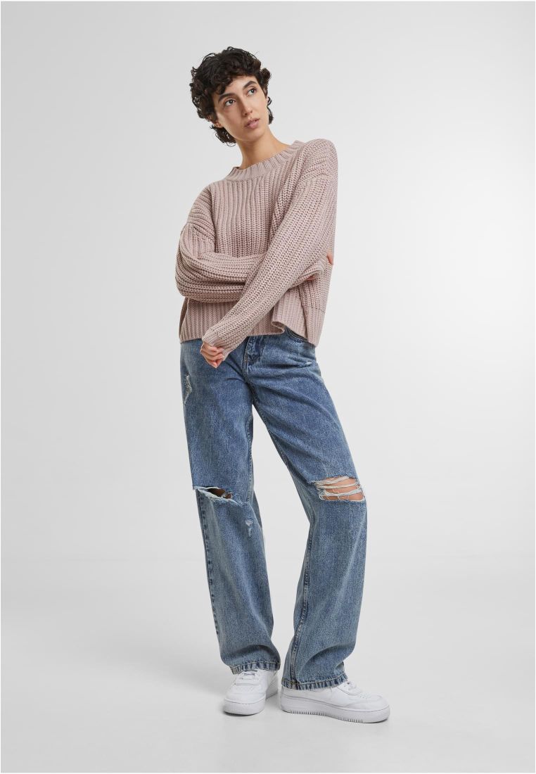 Ladies Wide Basic Oversized Sweater -  - TTUTB7093 - 576
