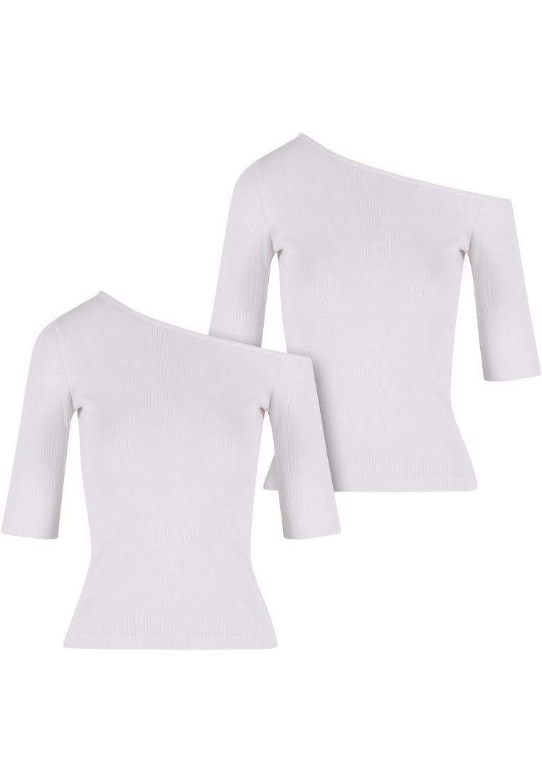 Ladies Organic Asymmetric Rib Tee 2-Pack - - TTUTB7096A - 308