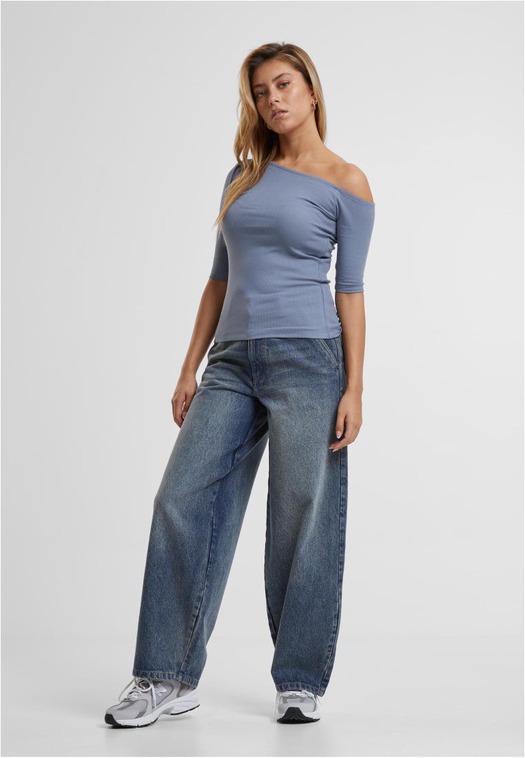 Ladies Organic Asymmetric Rib Tee - - TTUTB7096 - 847