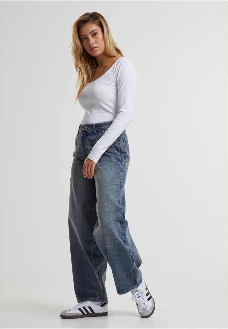 Ladies Tapered Baggy Jeans - Baggy Jeans - TTUTB7099 - 336