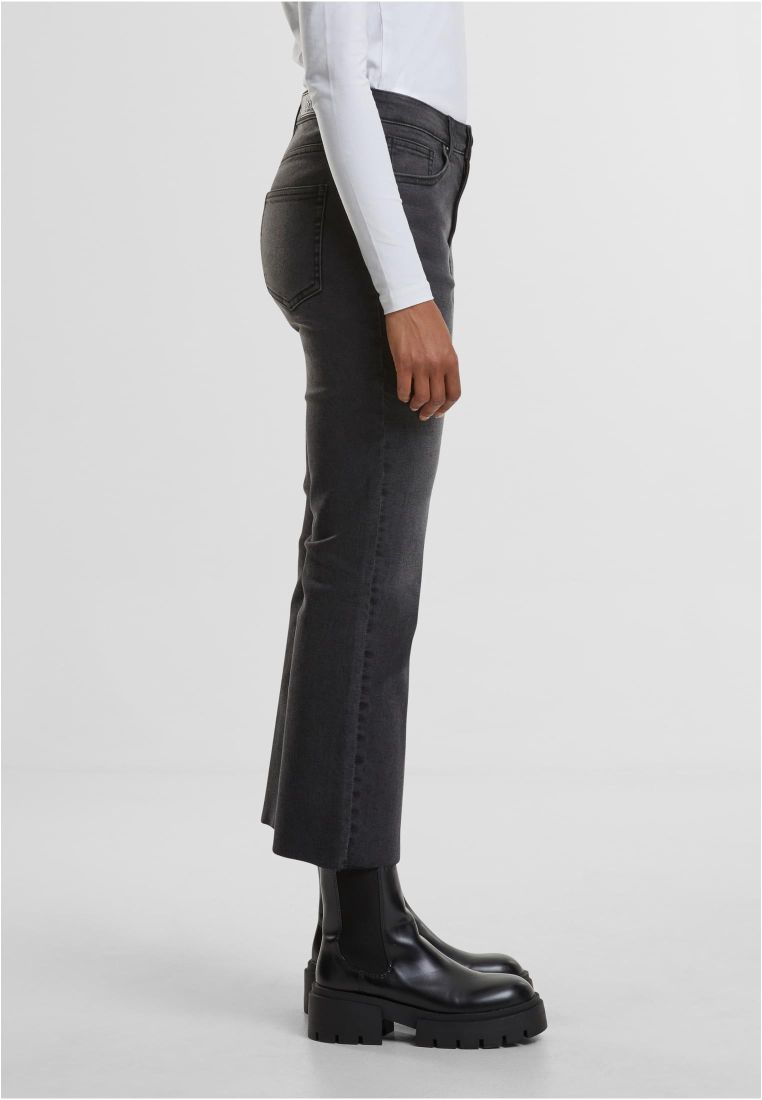 Ladies Cropped Flared Denim Pants - - TTUTB7103 - 6