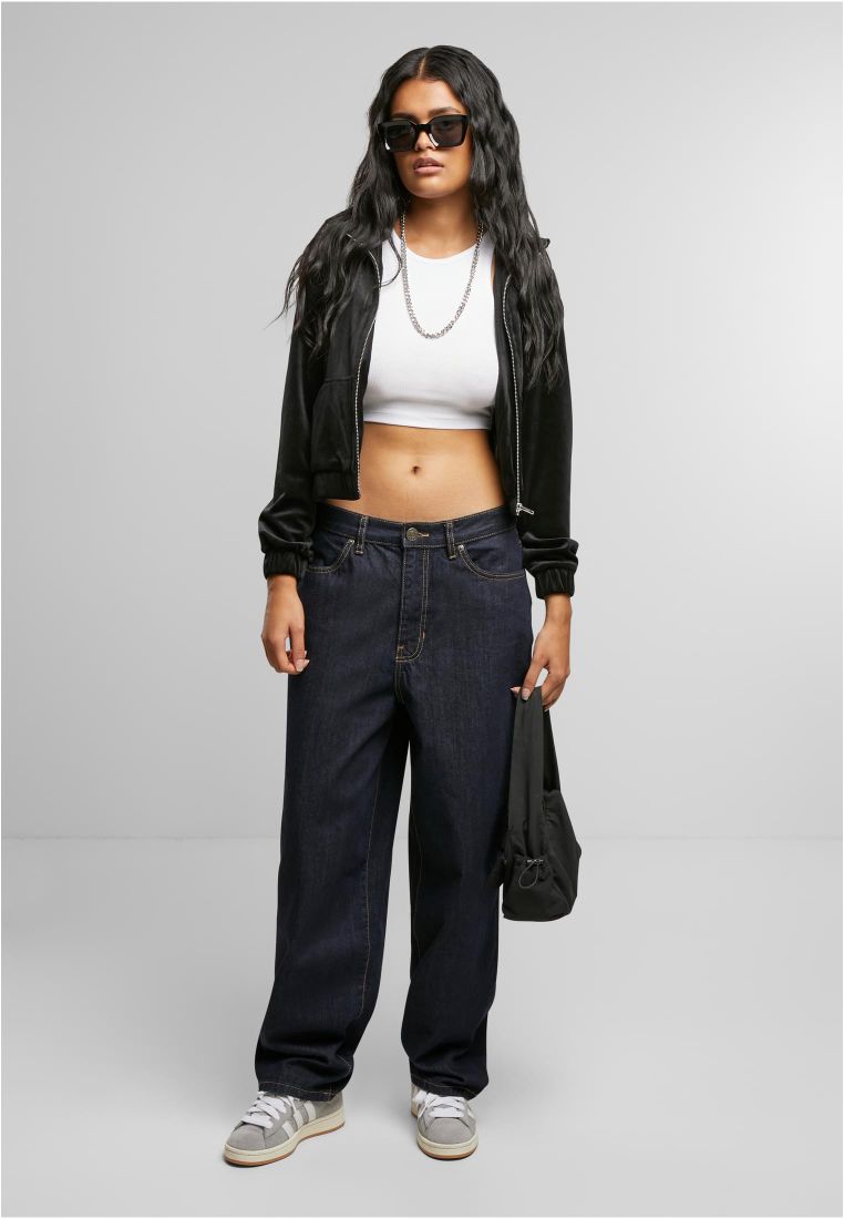 Ladies Short Velvet Track Jacket - Naisten Colleget ja Collegetakit - TTUTB7113 - 6