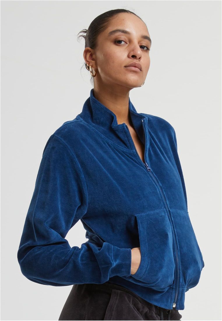 Ladies Short Velvet Track Jacket - Naisten Colleget ja Collegetakit - TTUTB7113 - 5