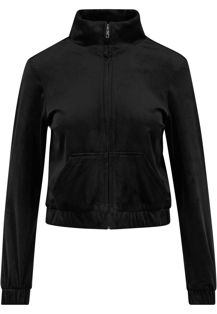 Ladies Short Velvet Track Jacket - Naisten Colleget ja Collegetakit - TTUTB7113 - 2