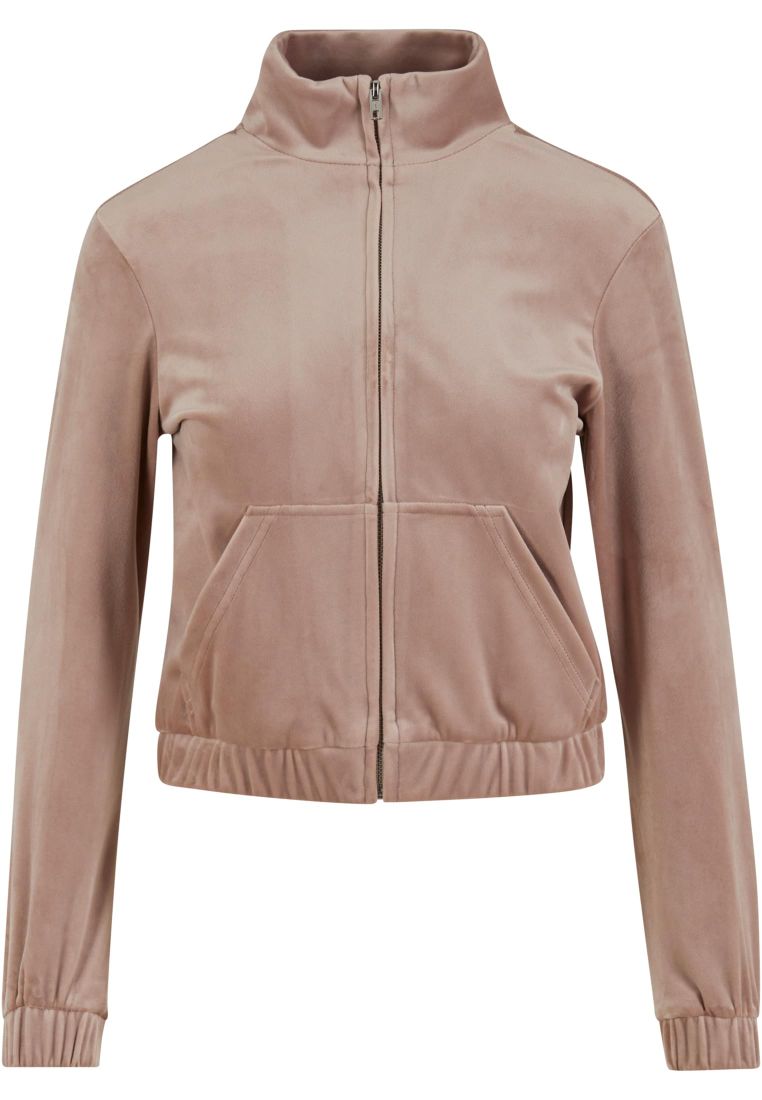 Ladies Short Velvet Track Jacket - Naisten Colleget ja Collegetakit - TTUTB7113 - 307