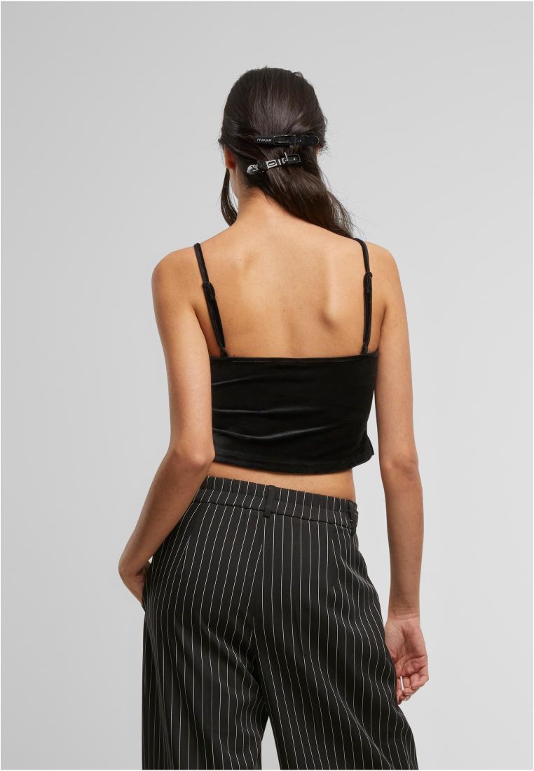 Ladies Short Velvet Top - - TTUTB7115 - 4