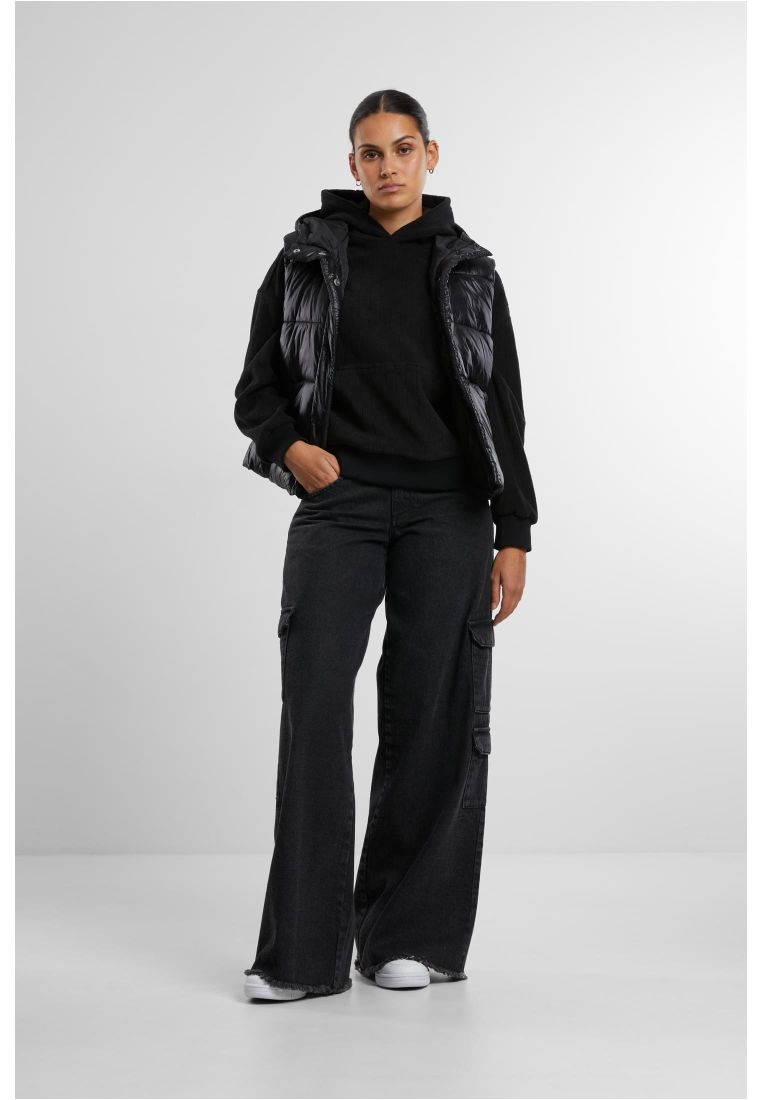 Ladies Jacquard Velvet Oversized Hoodie - - TTUTB7120 - 5