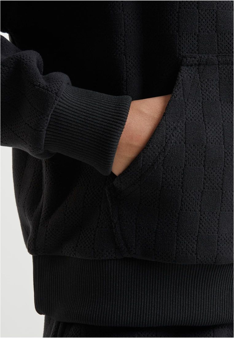 Ladies Jacquard Velvet Oversized Hoodie - - TTUTB7120 - 38