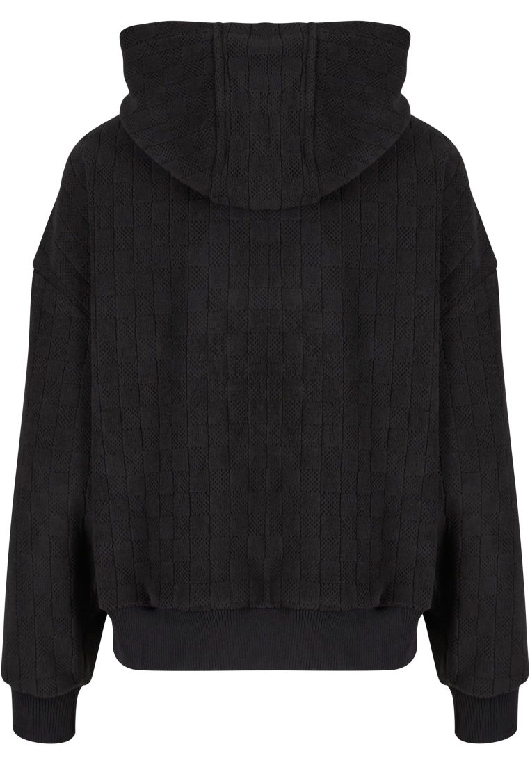 Ladies Jacquard Velvet Oversized Hoodie - - TTUTB7120 - 7