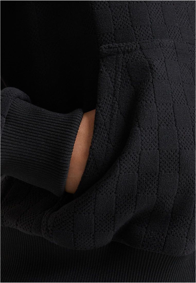 Ladies Jacquard Velvet Oversized Zip Hoody - - TTUTB7121 - 38