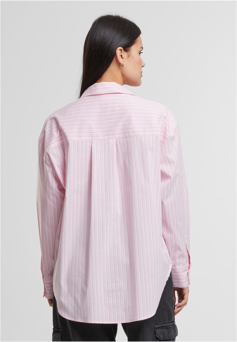 Ladies Oversized Striped Blouse - - TTUTB7176 - 305