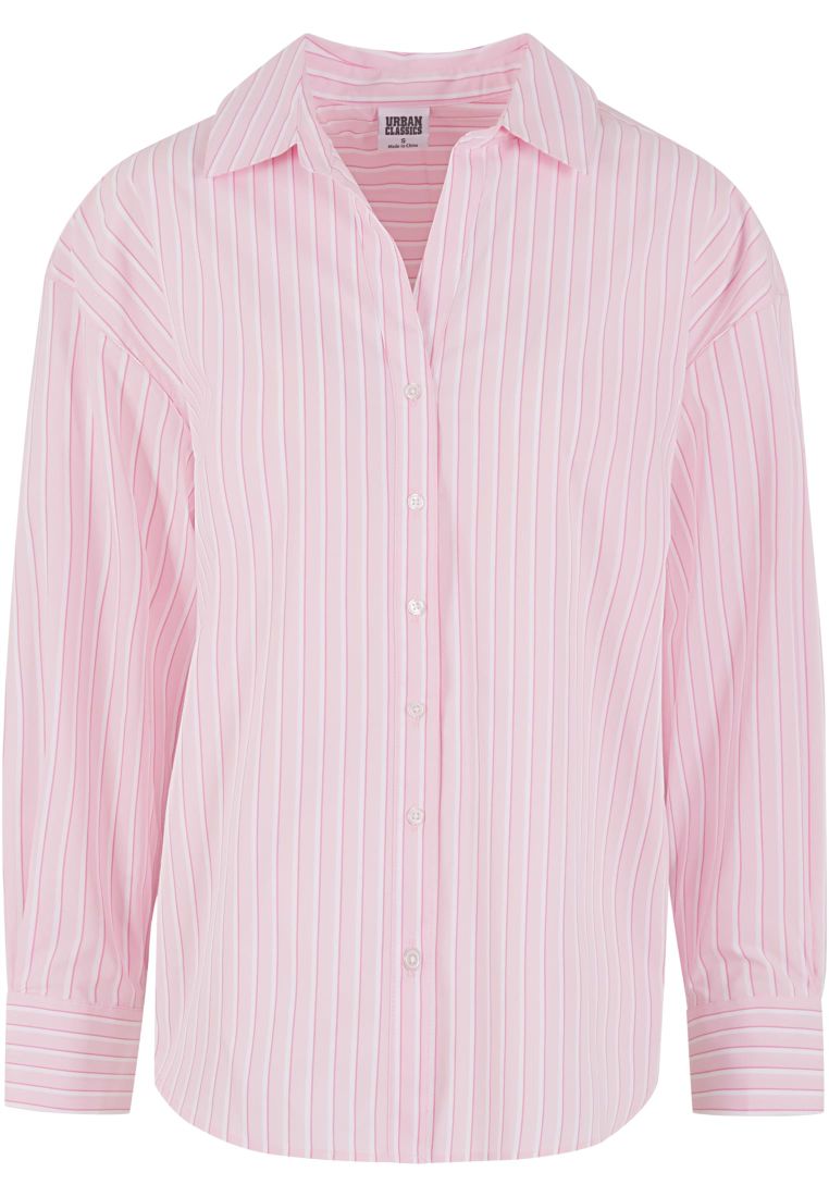 Ladies Oversized Striped Blouse - - TTUTB7176 - 307