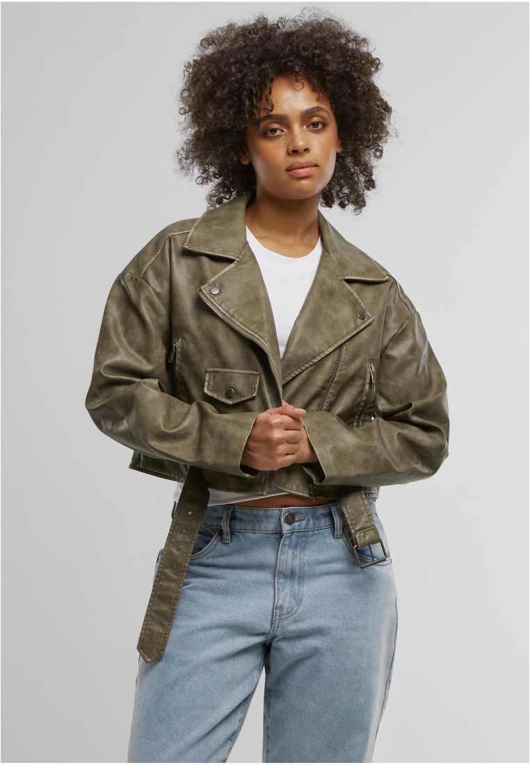 Ladies Vintage Leather Jacket - - TTUTB7185 - 31