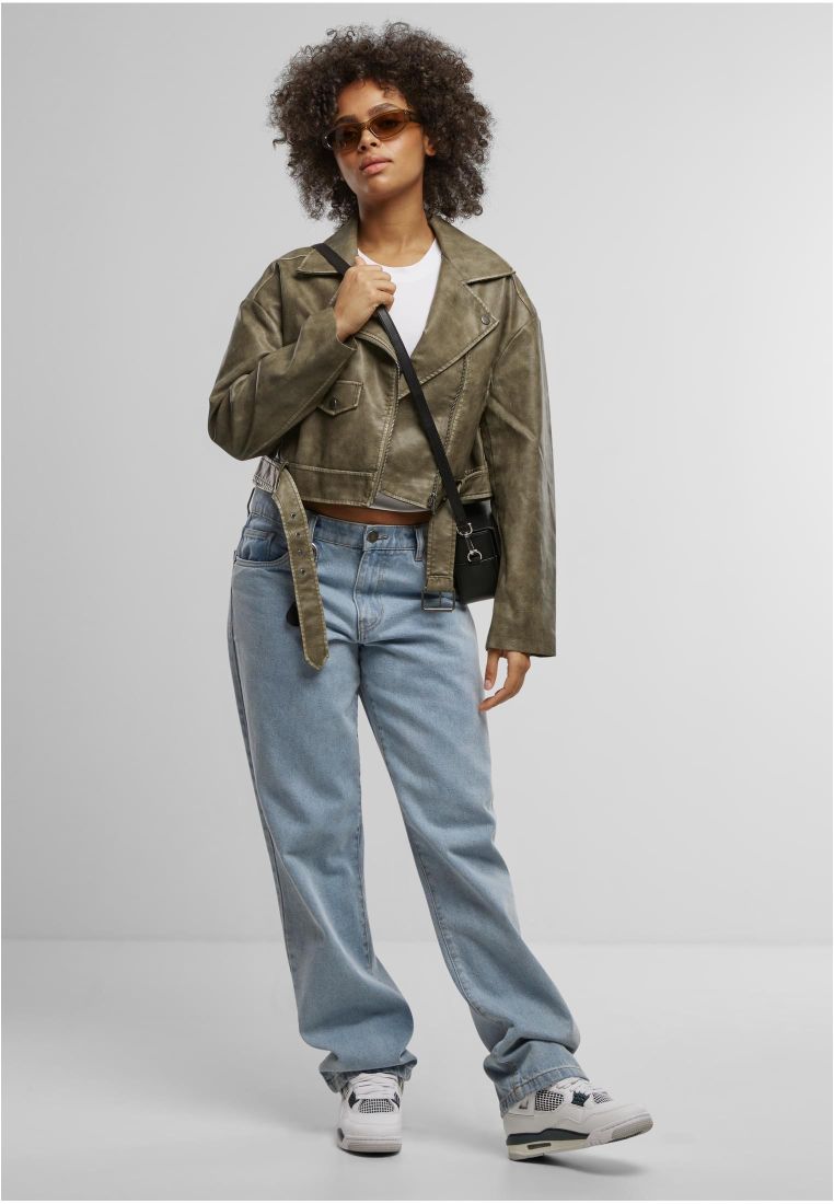 Ladies Vintage Leather Jacket - - TTUTB7185 - 36