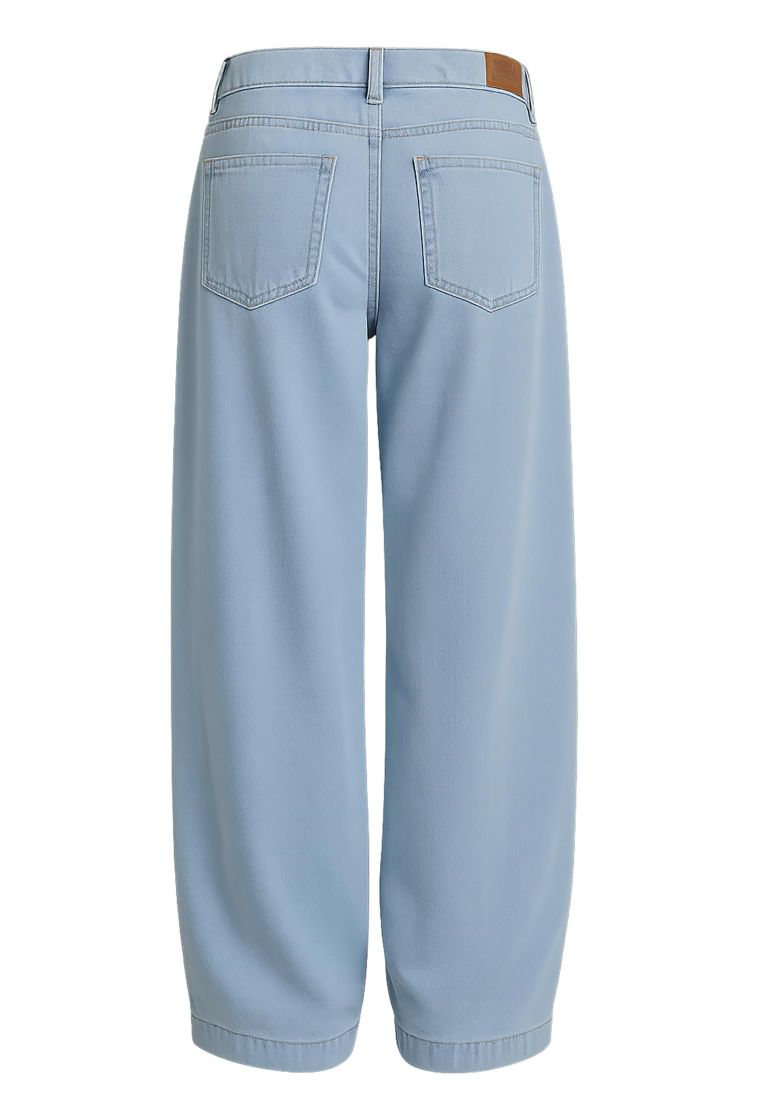 Ladies Wide Leg Light Denim Pants - Naisten Farkut - TTUTB7192 - 250