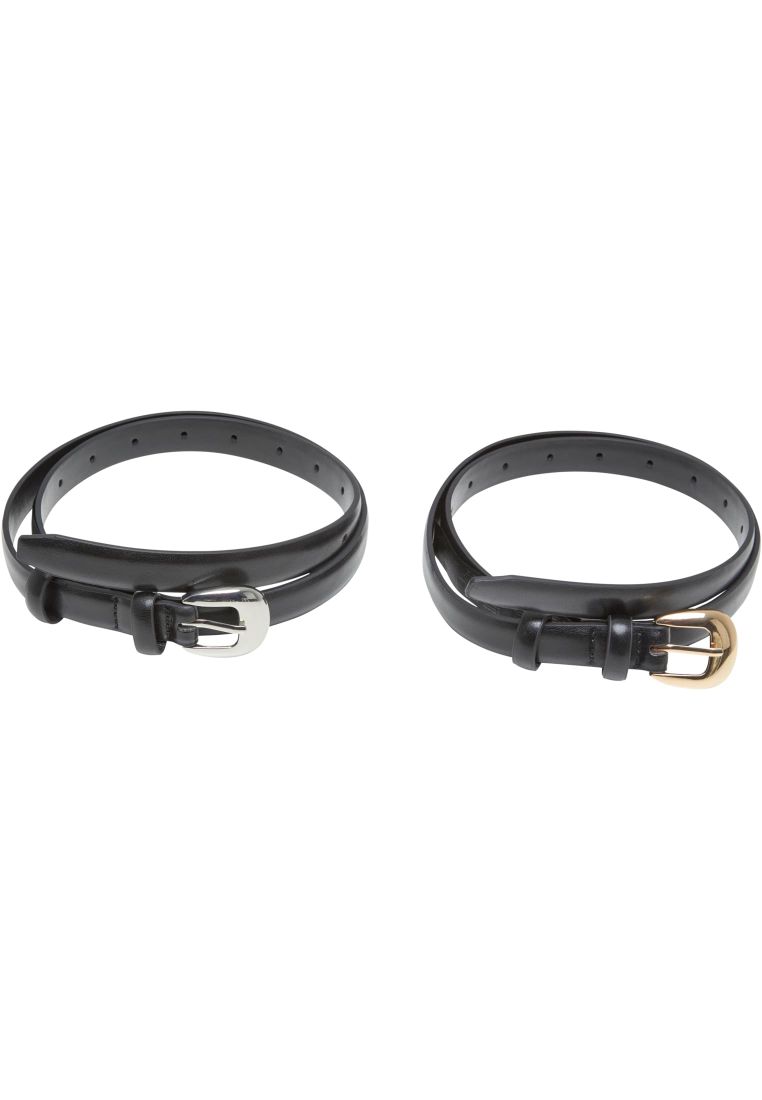 Chunky Buckle Slim Belt 2-Pack -  - TTUTB7208A - 32
