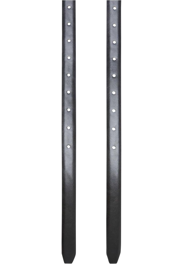 Chunky Buckle Slim Belt 2-Pack - - TTUTB7208A - 36