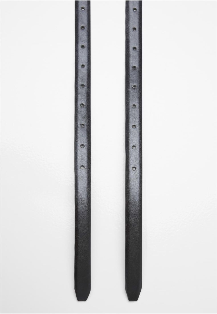 Chunky Buckle Slim Belt 2-Pack - - TTUTB7208A - 5