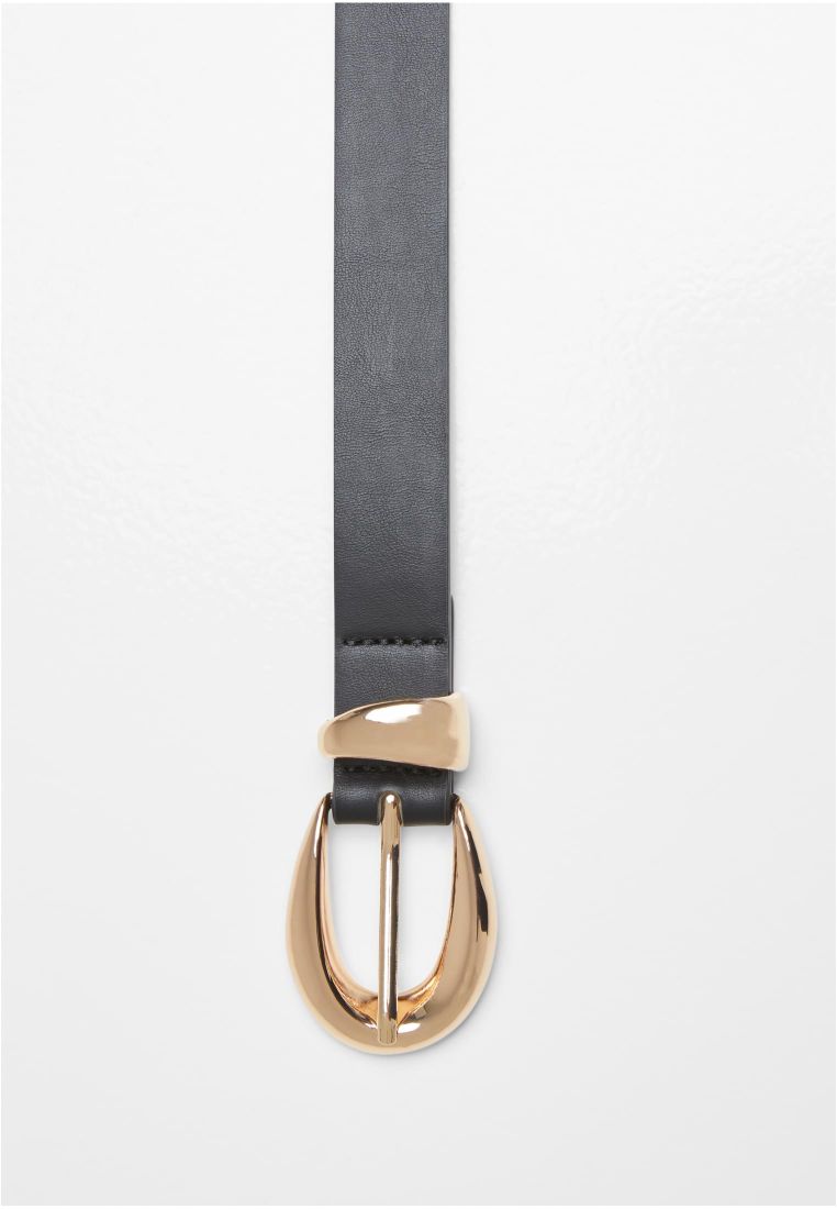 Chunky Buckle Loop Synthetic Leather Belt - - TTUTB7211 - 4