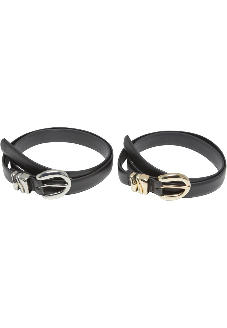 Chunky Multiple Loop Synthetic Leather Belt 2-Pack -  - TTUTB7213A - 32