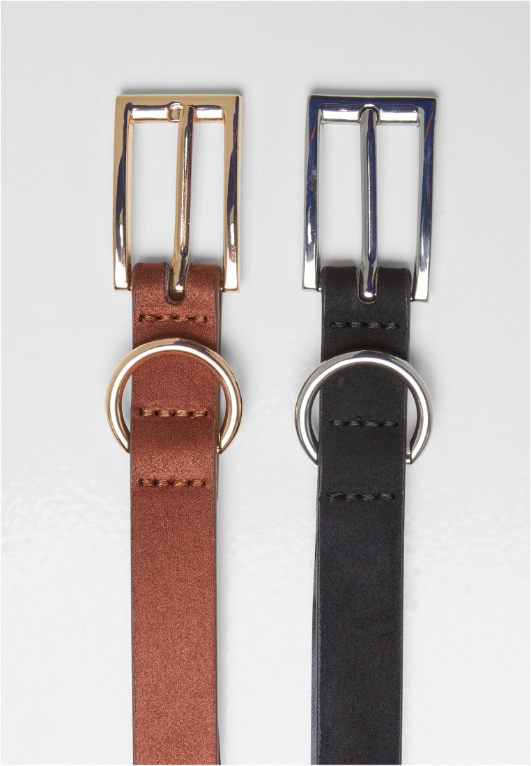 Slim Synthetic Velour Leather Belt 2-Pack -  - TTUTB7214 - 4