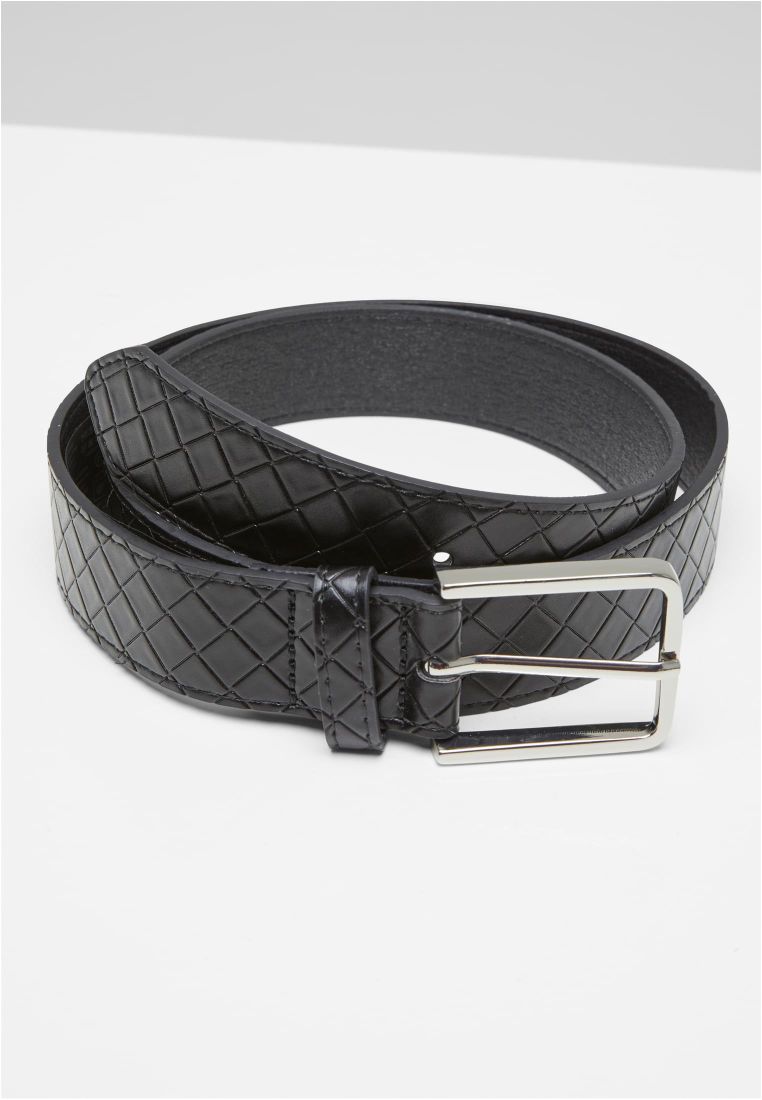 Woven Embossed Synthetic Leather Belt -  - TTUTB7217 - 3