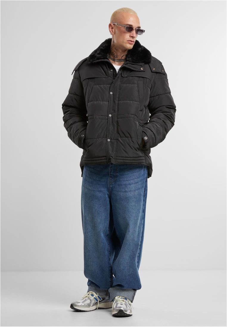 Puffer Jacket With Detachable Fur Collar - Mens Jackets - TTUTB7259 - 5