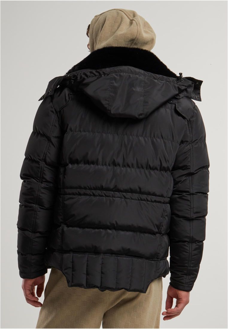 Puffer Jacket With Detachable Fur Collar - Mens Jackets - TTUTB7259 - 45