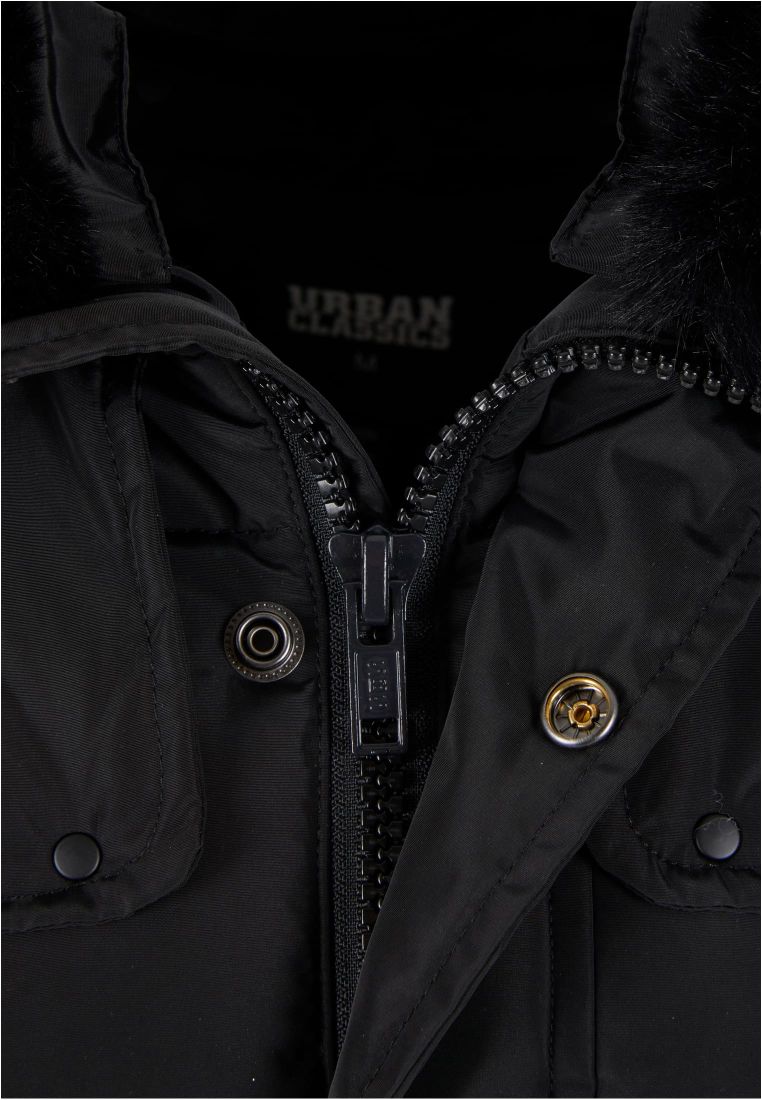 Puffer Jacket With Detachable Fur Collar - Mens Jackets - TTUTB7259 - 13