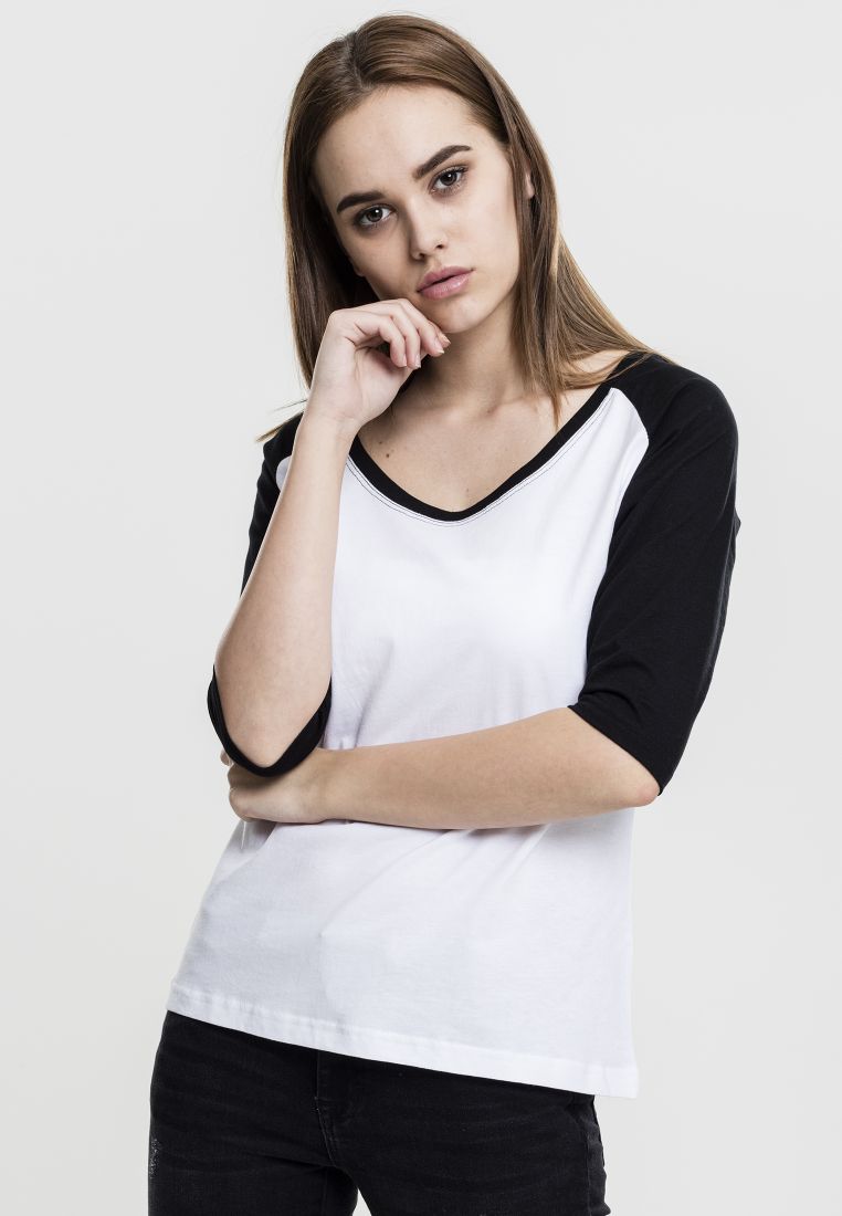 Ladies 3/4 Contrast Raglan Tee - Ladies T-Shirts and Tops - TTUTB733 - 331
