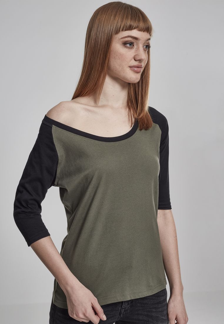 Ladies 3/4 Contrast Raglan Tee - Naisten T-paidat ja Topit - TTUTB733 - 1021