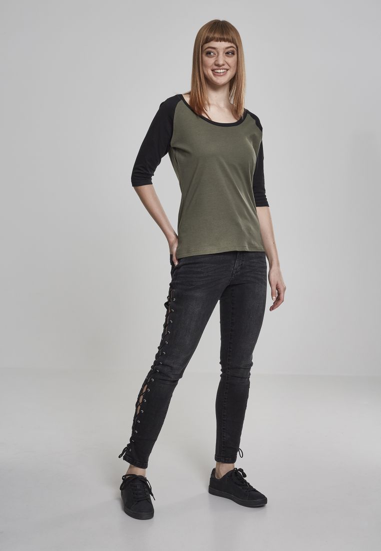 Ladies 3/4 Contrast Raglan Tee - Naisten T-paidat ja Topit - TTUTB733 - 1036