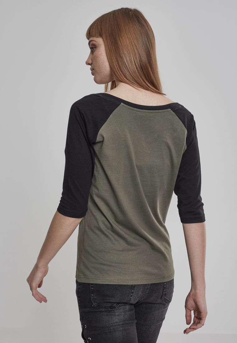 Ladies 3/4 Contrast Raglan Tee - Naisten T-paidat ja Topit - TTUTB733 - 1026